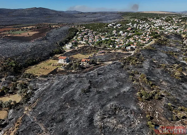 Çeşme yangınında zarar gören alanlar görüntülendi: Her şeyimiz yandı - 9