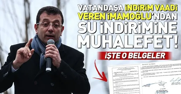 CHP’nin İstanbul adayı Ekrem İmamoğlu’ndan su indirimine muhalefet!