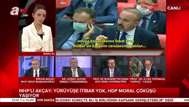 MHP'li Erkan Akçay'dan A Haber canlı yayınında flaş açıklamalar: HDP-CHP iş birliği, CHP-PKK iş birliğine gidiyor