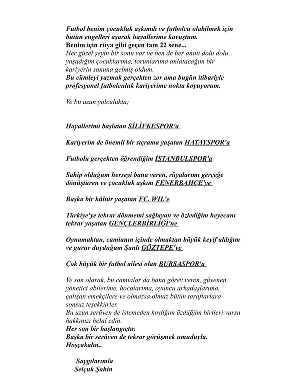 Son dakika haberi... Selçuk Şahin, 39 yaşında futbolu bıraktı-2