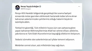 Başkan Erdoğan'dan baş sağlığı mesajı