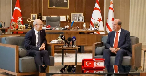 KKTC Cumhurbaşkanı Tatar, Hazine ve Maliye Bakanı Şimşek'i kabul etti