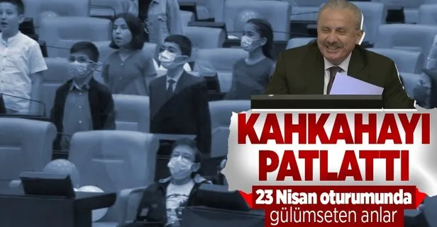 TBMM’deki 23 Nisan özel oturumunda gülümseten anlar! Mustafa Şentop’un muhalefet şakası kahkahalara neden oldu