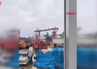 Yalova’da vinç kazası - Video