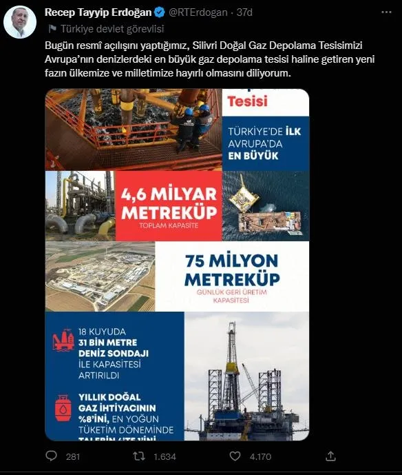 Başkan Erdoğan'dan Silivri Yer Altı Doğal Gaz Depolama Tesisi'nin 2. fazının açılış töreninde önemli açıklamalar-12