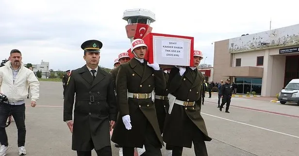 Şırnak’ta Pençe-Kaplan Operasyonu bölgesinde şehit olan Kander Babür son yolculuğuna uğurlandı