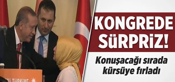 Erdoğan’a sevgisini anlatmak için kürsüye çıktı