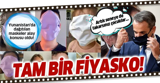 Son dakika: Yunanistan’da dağıtılan maskeler alay konusu oldu! Tam bir fiyasko...
