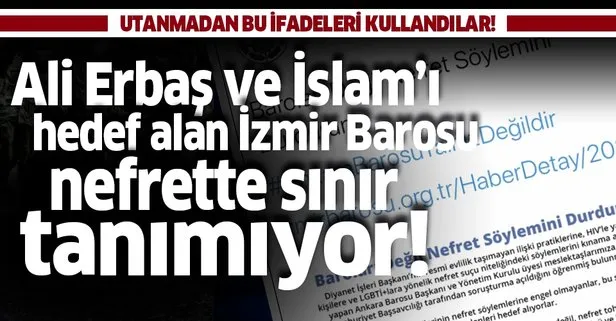 İzmir Barosu “nefret”te sınır tanımıyor
