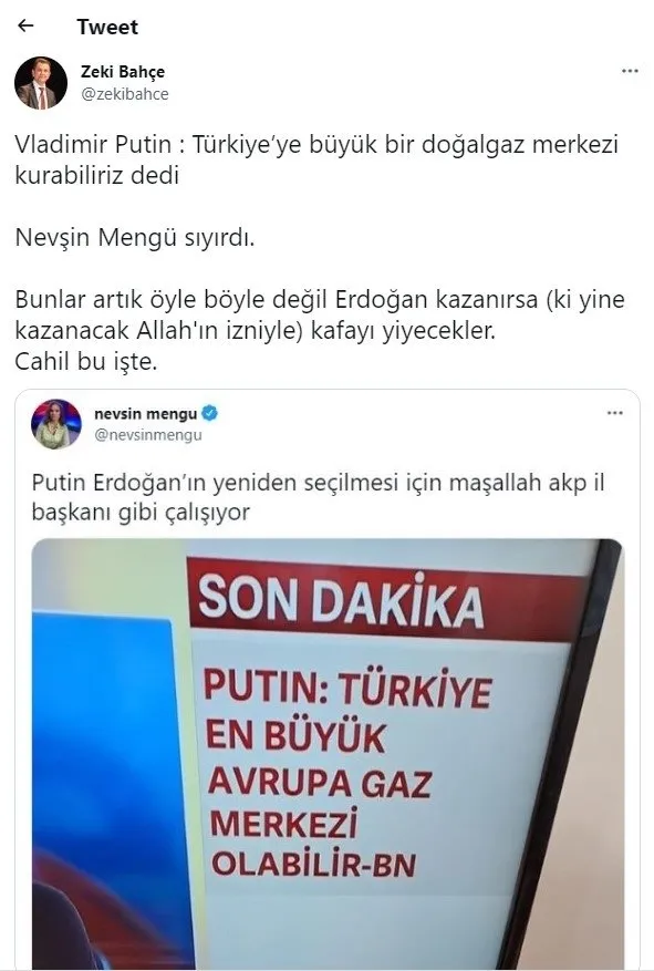 Putin'in doğalgazda "Türkiye" çözümü muhalefette "gaz" yaptı! Nevşin Mengü ve Bahadır Erdem'den skandal paylaşımlar peş peşe geldi-8