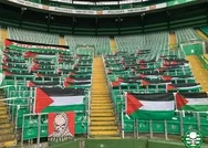 Celtic taraftarları Filistine destek oldu! Stadı bayraklarla donattılar