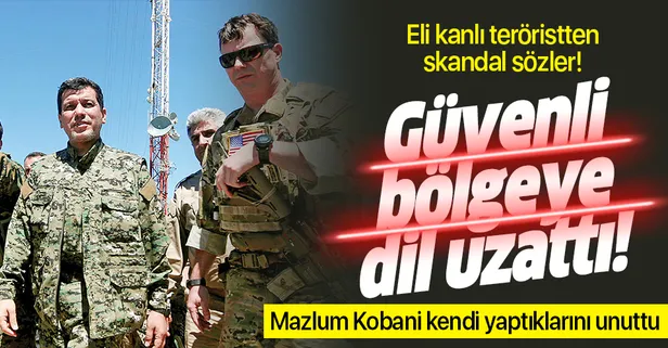 Terörist Mazlum Kobani'den küstah sözler! Türkiye'nin oluşturduğu güvenli bölge için 'işgal' dedi