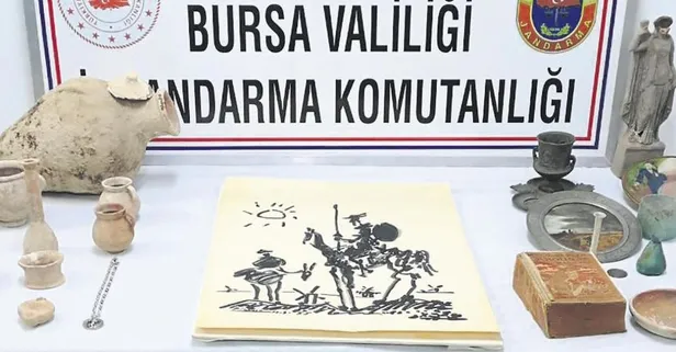 Bursa'da tarihi eser kaçakçıları suçüstü yakalandı!