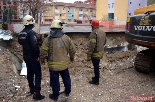İstanbul'da faciadan dönüldü! Avcılar Denizköşkler İlkokulu'nun bahçe duvarı çöktü - 3