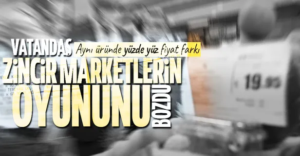 Zincir marketlerin fiyat oyununu vatandaş bozdu! Bu kadarına da pes! Aynı üründe yüzde yüze yakın fiyat farkı...