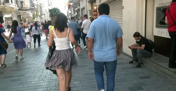 İstiklal Caddesi'nde genç kızı adım adım takip etti!