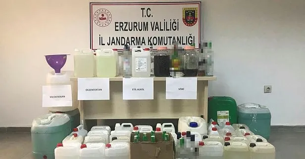 Erzurum’da düzenlenen sahte içki operasyonunda bir kişi yakalandı