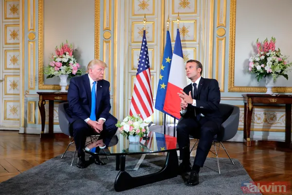 Trump - Macron zirvesine damga vuran görüntü! Elini öyle bir sıktı ki... - 22