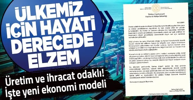 Son dakika: Hazine ve Maliye Bakanlığı’ndan ’ekonomi modeli’ açıklaması: Bu model ülkemiz için hayati seviyede elzem