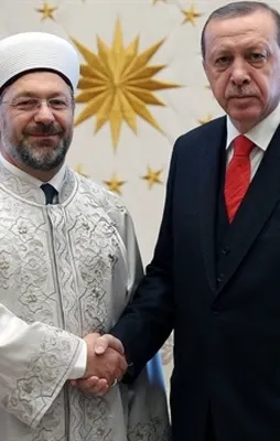 Erdoğan, Diyanet İşleri Başkanı'nı kabul etti