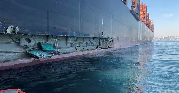 Ambarlı Limanı’na dev konteyner gemisi çarptı