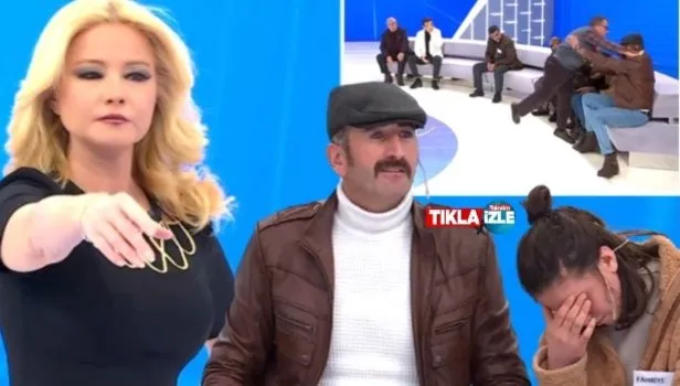 Müge Anlı canlı yayınında yumruk şoku! Fahriye Büyükçiçek'in amcası kocasına yumruk atma anı