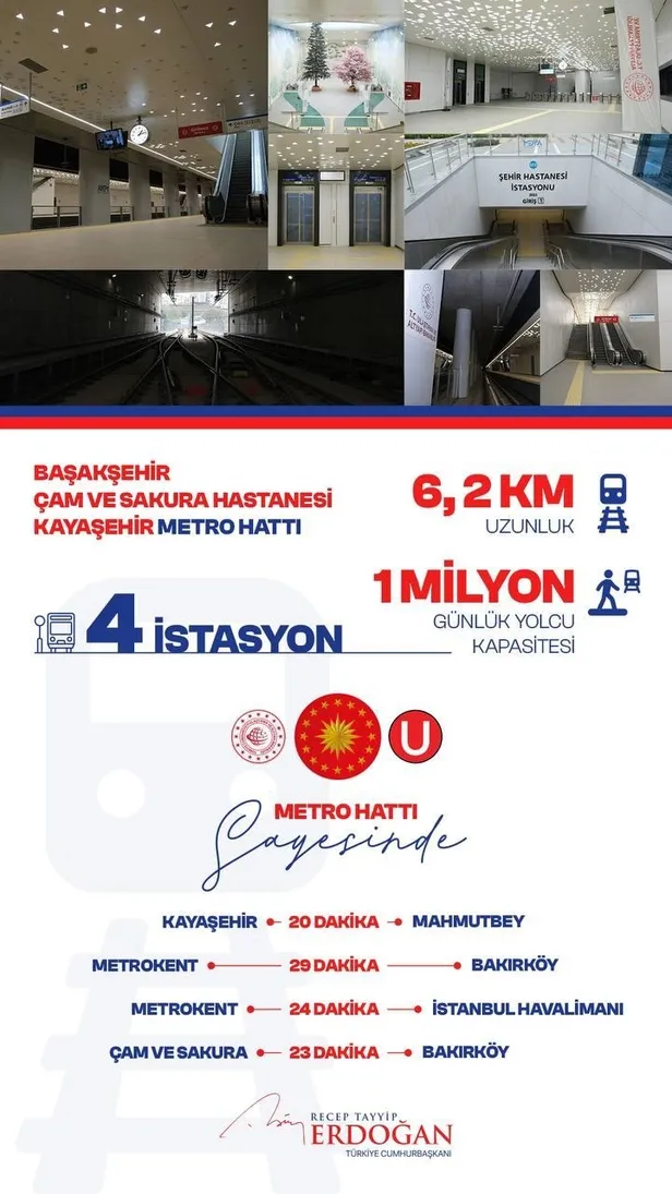 Başakşehir-Kayaşehir Metro Hattı hizmete girdi! Başkan Erdoğan'dan önemli açıklamalar-3