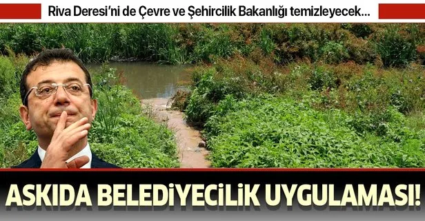 Askıda belediye uygulaması! Riva Deresi’ni de Çevre ve Şehircilik Bakanlığı temizleyecek!