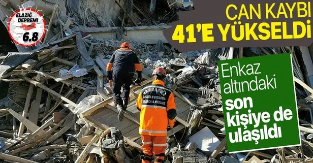 Son dakika: Elazığ depreminde ölü sayısı 41’e yükseldi