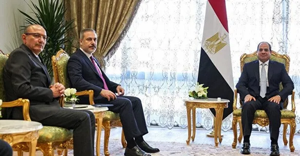 Dışişleri Bakanı Hakan Fidan, Mısır Cumhurbaşkanı Sisi ile bir araya geldi! Gazze ve insani yardımlar masada