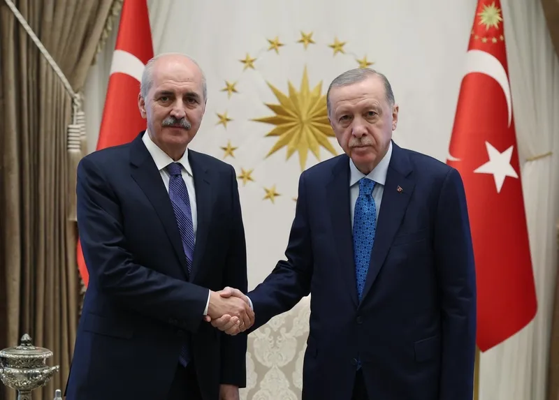 Başkan Erdoğan Macaristan Ulusal Meclis Başkanı Köver ve TBMM başkanı Numan Kurtulmuş'u kabul etti-3