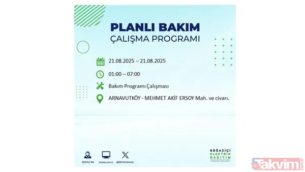 İstanbul'da 23 ilçede elektrik kesintisi! BEDAŞ İLÇE İLÇE listeledi: 21 Ağustos Perşembe günü 8 saat yok - 36