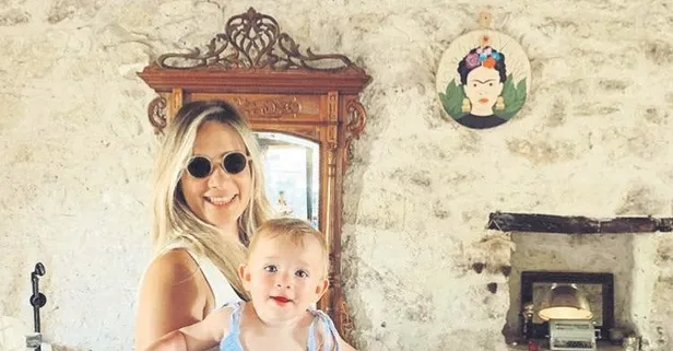 Oyuncu Müge Boz minik kızı Vina ile firarda