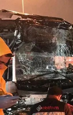 Haramidere'de metrobüs kazası; yaralılar var