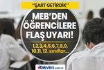 MEB'den flaş uyarı mezun olmak isteyenler bu kurala uysun! O öğrenciler sınıfta kalacak! ''Şart getirdik'' 1,2,3,4,5,6,7,8,9,10,11, 12. sınıflar...