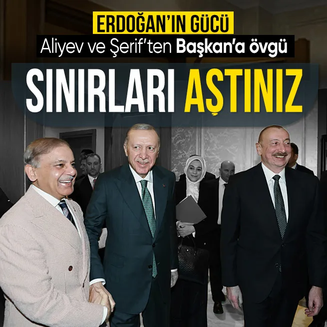 Aliyev ve Şeriften Başkan Erdoğana Terörsüz Türkiye için övgü dolu sözler: Sınırları aştınız!