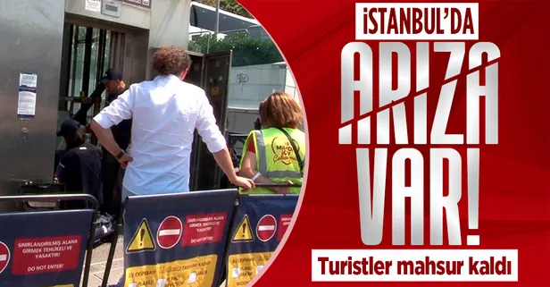Taksim'de metro asansöründe arıza: Turistler mahsur kaldı