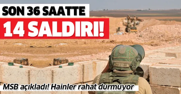 Son dakika: MSB açıkladı: PKK/YPG’li teröristler son 36 saatte 14 taciz/saldırı gerçekleştirdi