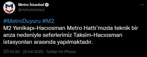 Haliç metro köprüsünde kablolar yandı! M2 Yenikapı-Hacıosman Metro Hattı'nda seferler yapılamadı-7