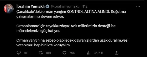 Çanakkale'de orman yangını kontrol altında: Yanan alanlar havadan görüntülendi-2