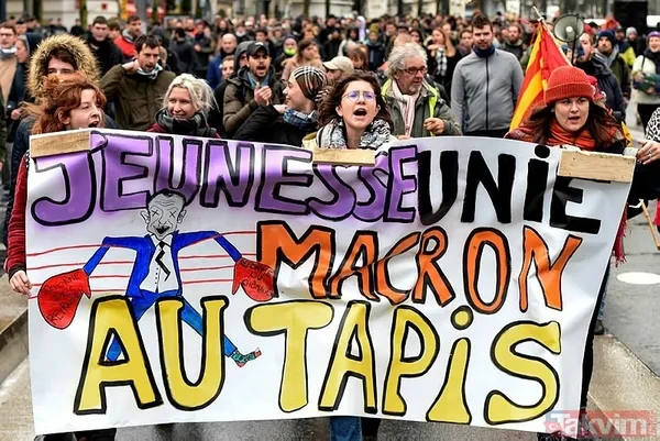Fransa'da göstericiler yine sokaklara döküldü! - 12