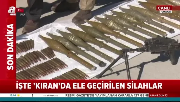 İşte Kıran Operasyonu'nda ele geçirilen silahlar