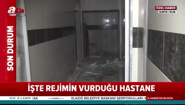 Esad rejimi İdlib'de sivilleri katlediyor! İşte rejimin vurduğu hastane böyle görüntülendi |Video