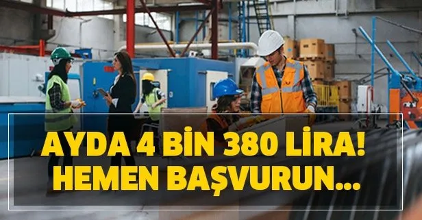 Ayda 4 bin 380 lira! Hemen başvurun...