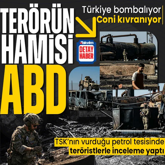 Türkiye PKK/YPGyi vuruyor terörün hamisi kıvranıyor! ABD ordusu teröristlerle hasar tespit yapmaya çıktı