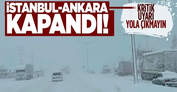 Uyarılar peş peşe geldi! İstanbul-Ankara yolu trafiğe kapatıldı! TEM, D-100 Gerede ve Düzce... İşte kapatılan yollar