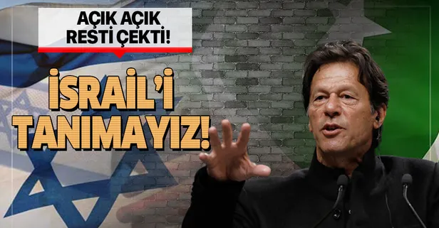 Pakistan Başbakanı İmran Han İsrail'e resti çekti: Filistinliler haklarına kavuşmadan İsrail'i tanıyamayız