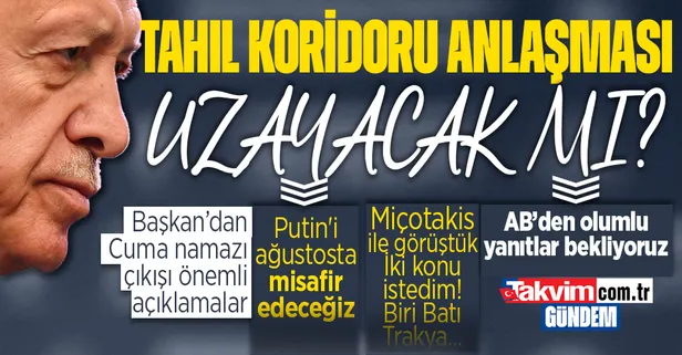 Son dakika: Tahıl koridoru anlaşması uzayacak mı? Türkiye AB'ye girecek mi? Başkan Erdoğan'dan önemli açıklamalar