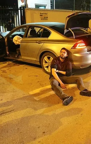 Polisten kaçtı emniyetin kapısına çarptı!