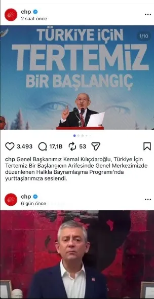 chpde-sosyal-medya-krizi-28-milyonluk-x-hesabi-sustu-instagram-kilicdaroglunu-one-cikardi-1780157013281.jpeg CHP’de sosyal bölünme: X hesabı uyudu Instagram hesabı konuştu | Kılıçdaroğlu’na unfollow’u çelmesi: Resmi X hesabı genel başkanı takip etmiyor!-4